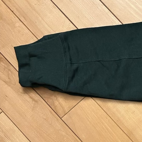 NWT Tentree // Bridger Cropped V-Neck TreeFleece Sweatshirt in Forest Green - Picture 5 of 6